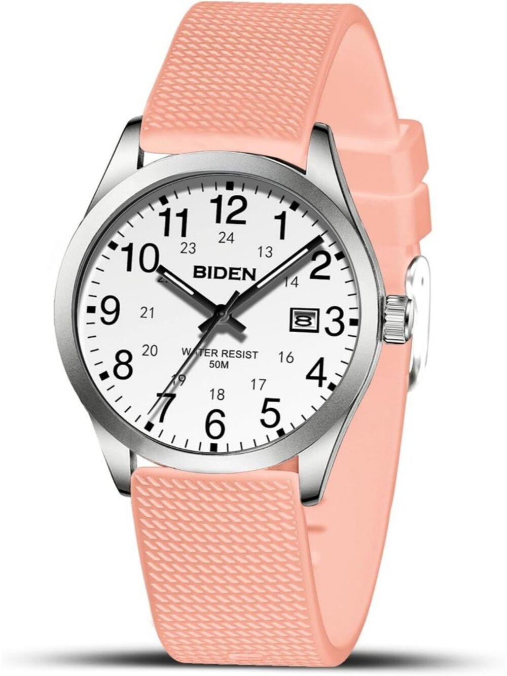Men Pink White Analog Quartz Unisex Medical Professionals Waterproof Nurse Watch